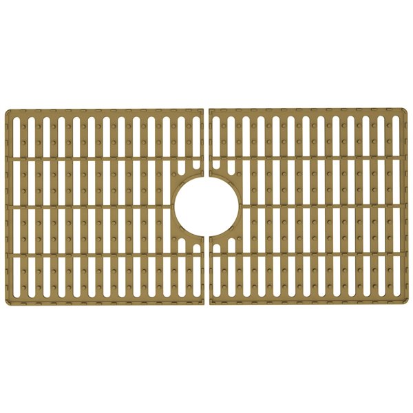 VIGO 15-in x 29-in Matte Gold Silicone Protective Sink Grid for 33-in Kitchen Sink