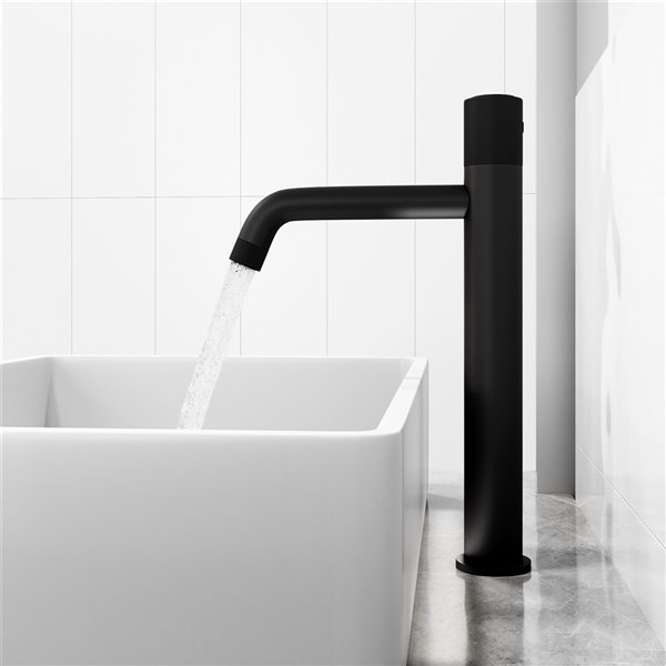 VIGO Apollo Matte Black 1-Handle Vessel Bathroom Sink Faucet