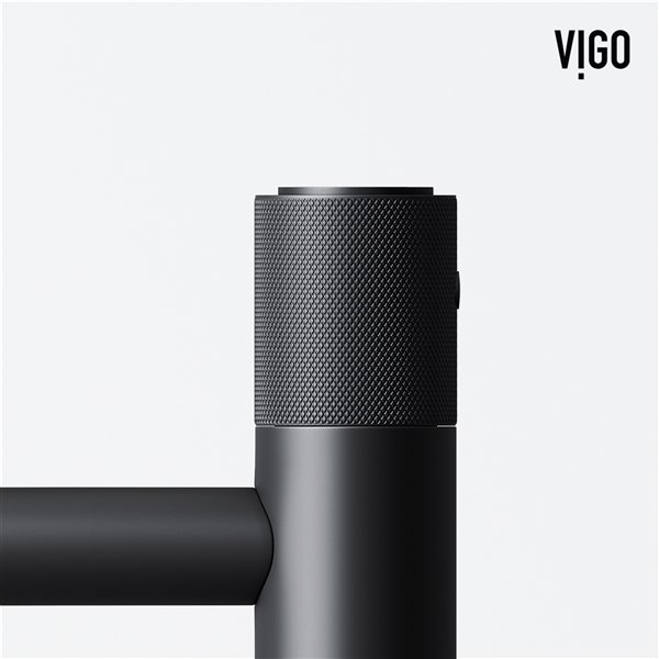 VIGO Apollo Matte Black 1-Handle Vessel Bathroom Sink Faucet