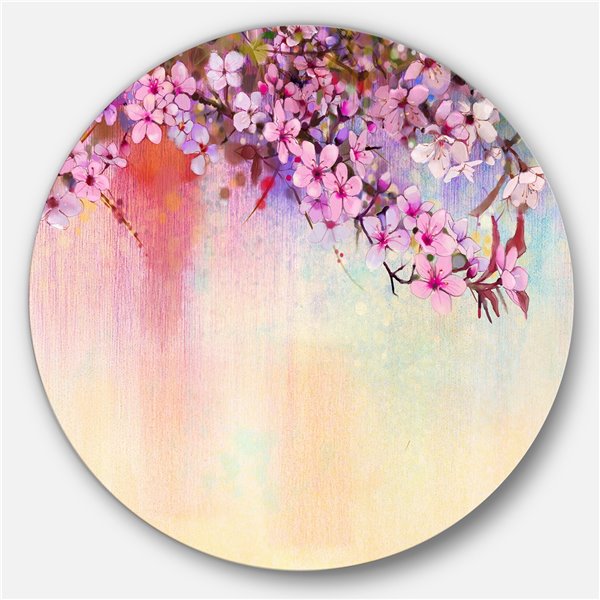 cherry blossom metal wall art