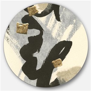 Designart 36-in x 36-in Glam Collage II Glam Metal Circle Wall Art