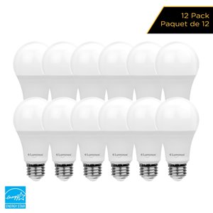 Luminus 60-Watt EQ A19 Warm White Dimmable LED Light Bulb (12-Pack)