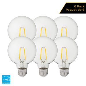 Luminus 40-Watt EQ G25 Warm White Dimmable LED Light Bulb (6-Pack)