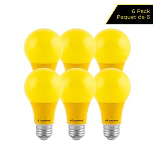 Luminus 60-Watt EQ A19 Yellow LED Light Bulb (6-Pack)