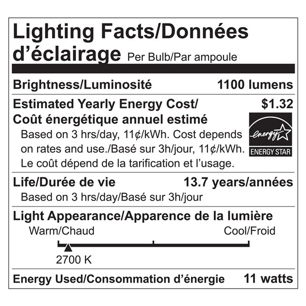 Luminus 75-Watt EQ A19 Warm White Dimmable LED Light Bulb (6-Pack)