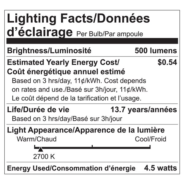 Luminus 60-Watt B10 EQ Warm White Dimmable LED Light Bulb (6-Pack)