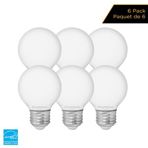 Luminus 40-Watt EQ G16.5 Warm White Dimmable LED Light Bulb (6-Pack)