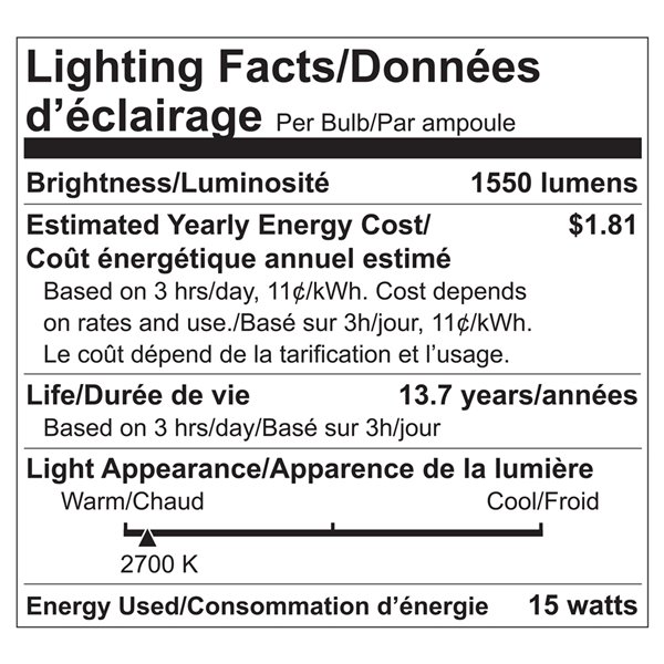 Luminus 100-Watt EQ A19 Warm White LED Light Bulb (12-Pack)