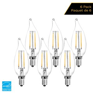 Luminus 40-Watt EQ B11 - Warm White - Dimmable LED Light Bulb (6-Pack)