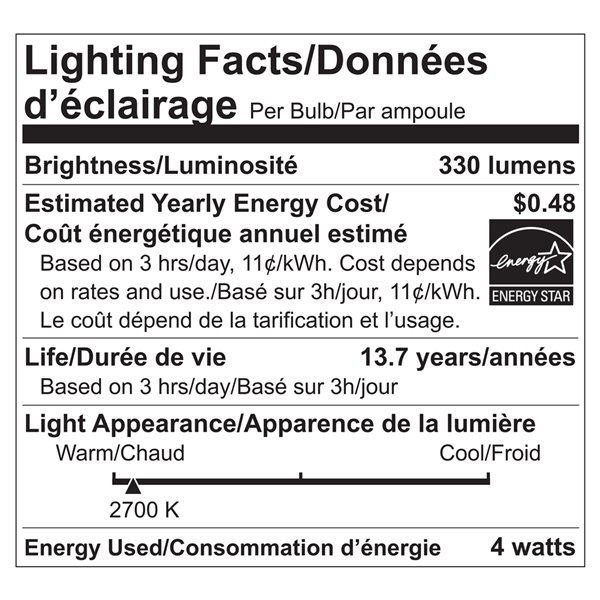 Luminus 40 W EQ B11 Warm White Dimmable LED Light Bulb (6-Pack)