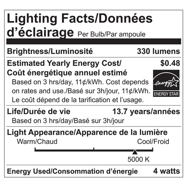 Luminus 40-Watt B11 EQ Daylight Dimmable LED Light Bulb (6-Pack)