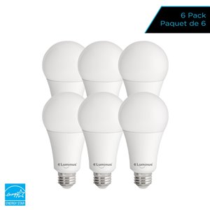 Luminus 50-Watt EQ A21 Warm White 3-Way Bulb LED Light Bulb (6-Pack)