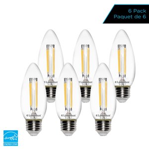 Ampoules à DEL à intensité réglable Luminus de 40 W, B11, EQ, lumière de jour, paquet de 6