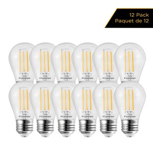 Luminus 40-Watt EQ A15 Warm White Dimmable LED Light Bulb (12-Pack)