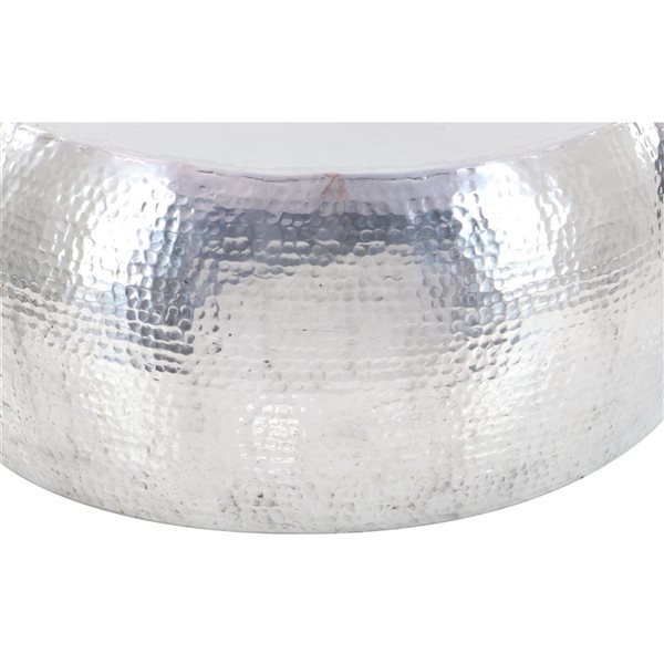 Grayson Lane 14-in x 30-in Contemporary Coffee Table - Silver aluminum
