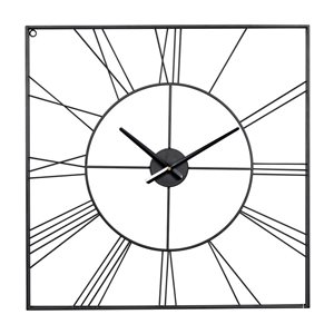 Cosmoliving By Cosmopolitan Analog Square Wall Standard Clock - 24-in x 24