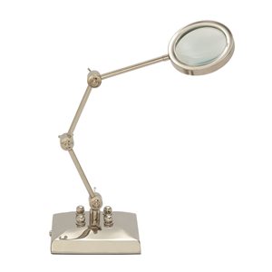 Grayson Lane 20-in x 6-in x 6-in Traditional Magnifying Glass - Silver Aluminum