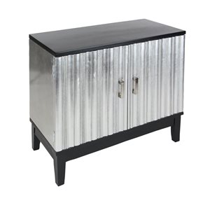 Grayson Lane 31-in x 31-in Contemporary Cabinet - Silver Wood
