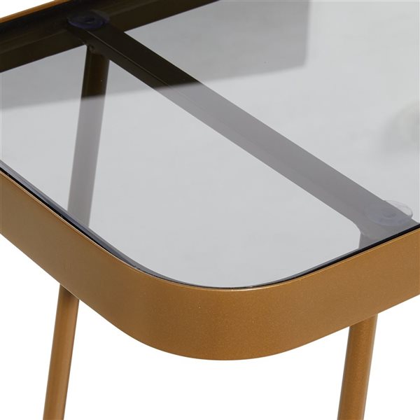 Grayson Lane Grayson Lane 32-in x 32-in Modern Console Table - Gold Metal