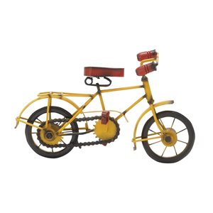 Grayson Lane 7-in x 11-in Vintage Sculpture - Yellow Metal Bicycle