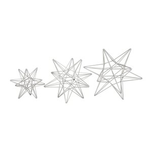 CosmoLiving by Cosmopolitan 11-in x 13-in Contemporary Sculpture - Silver Iron