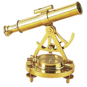 Grayson Lane 8-in x 8-in Coastal Telescope Compass Brass