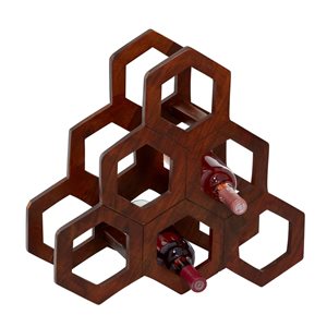 Grayson Lane 18 In. x 17 In. Contemporary Wine Rack - Brown Wood