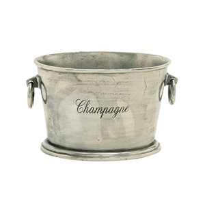 Grayson Lane 10-in x 17-in Traditional Wine Holder Bucket - Silver Metal