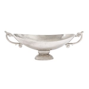 Grayson Lane 9-in x 22-in Traditional Decorative Bowl - Silver Aluminum