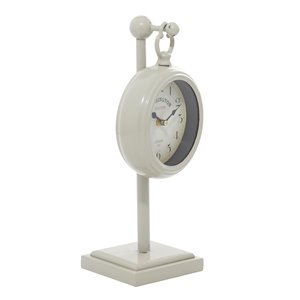 Grayson Lane 15-in x 6-in White Analogue Novelty Tabletop Standard Clock