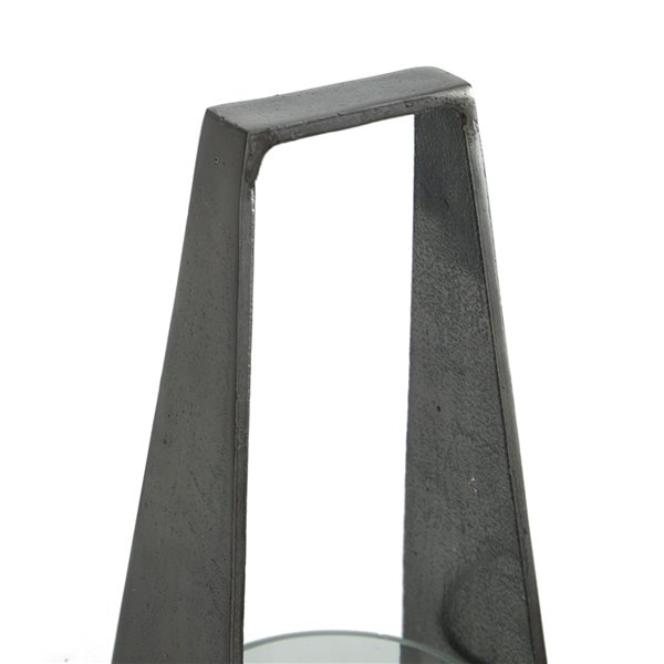 Grayson Lane 1-Candle Stone Lantern Candle Holder - Black