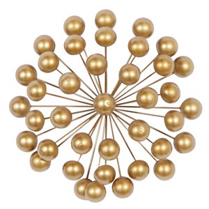 CosmoLiving by Cosmopolitan 1-Piece 11.7-in x 3.9-in Gold Modern Sculpture