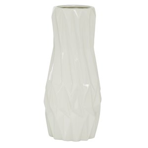 Grayson Lane 1-Piece 16.25-in x 7-in White Modern Vase