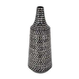 Grayson Lane 1-Piece 21.60-in x 8.25-in Black Contemporary Vase