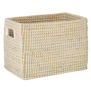 CosmoLiving by Cosmopolitan 1-Piece 10.1-in x 10.9-in Brown Contemporary Storage Basket