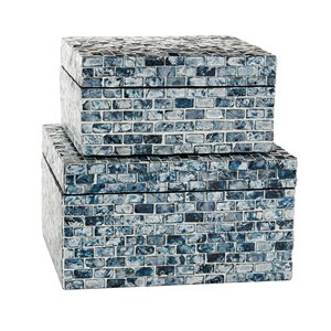 Grayson Lane 2-Piece 5.3-in x 9.7-in Blue Casual Box