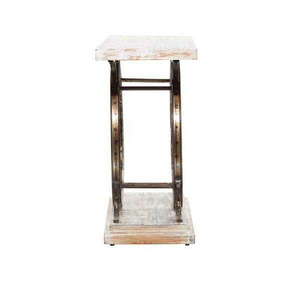 Grayson Lane White Wood Rustic Console Table