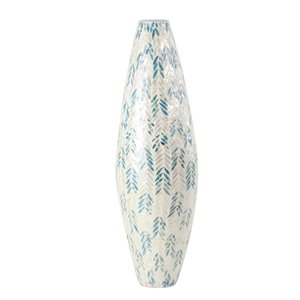 Grayson Lane 1-Piece 33.13-in x 10.25-in White Casual Vase