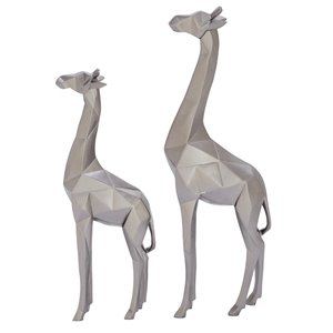 CosmoLiving by Cosmopolitan 2-Piece 15-in x 2-in Silver Modern Sculpture