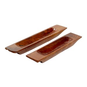 Grayson Lane 2-Piece 3-in x 5.63-in Brown Contemporary Tray