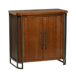 Grayson Lane Brown Asian Hardwood Industrial Accent Chest
