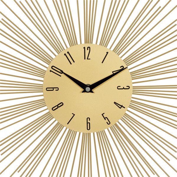 Grayson Lane Gold Analog Round Wall Clock