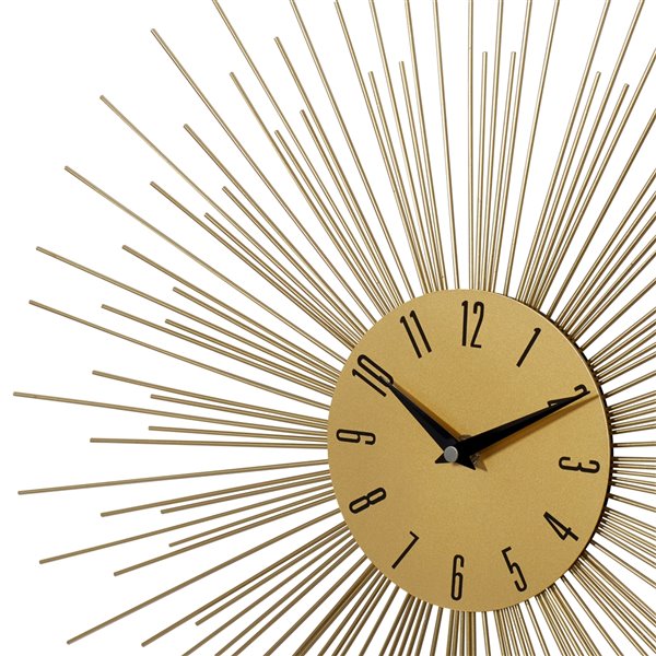 Grayson Lane Gold Analog Round Wall Clock