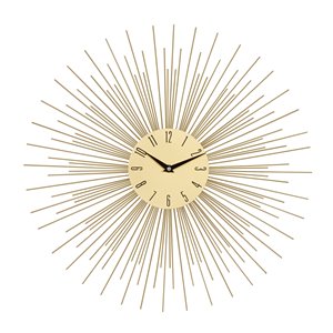 Grayson Lane Gold Analog Round Wall Clock