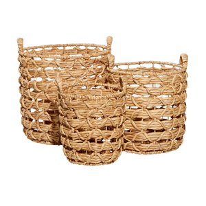 Grayson Lane Brown Sea Grass Storage Baskets - Set of 3