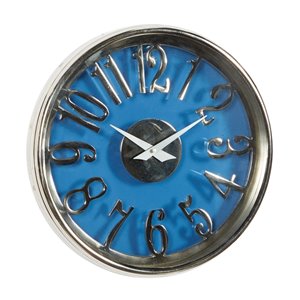 Grayson Lane Blue Analog Round Wall Clock