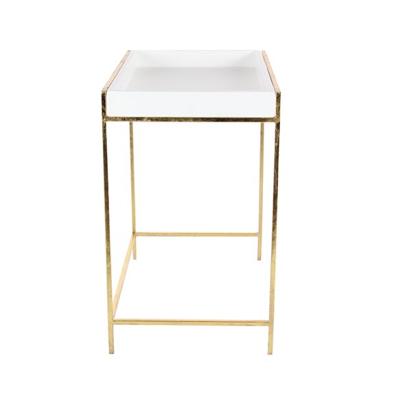 Grayson Lane Gold and White Modern Console Tables - Set of 2