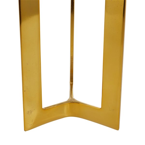 CosmoLiving by Cosmopolitan 2-Candle Gold Metal Pillar Candle Holder