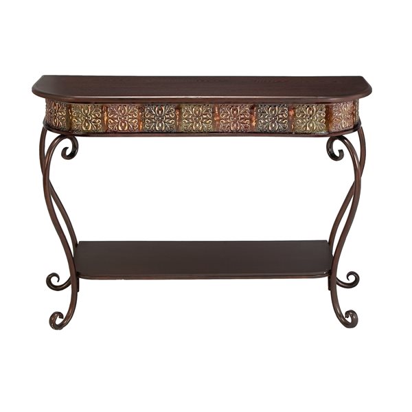 Grayson Lane Brown Rustic Console Table