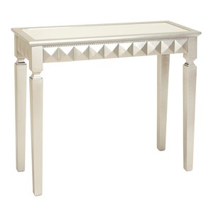 Grayson Lane White Wood Glam Console Table
